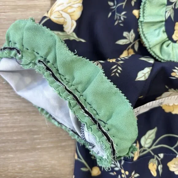 Tuckernuck Dress Womens Size XS Mini Short Sleeve Night Bloom Twiggy Chic - Picture 6 of 8